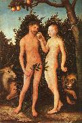 Lucas  Cranach Adam and Eve Sweden oil painting artist